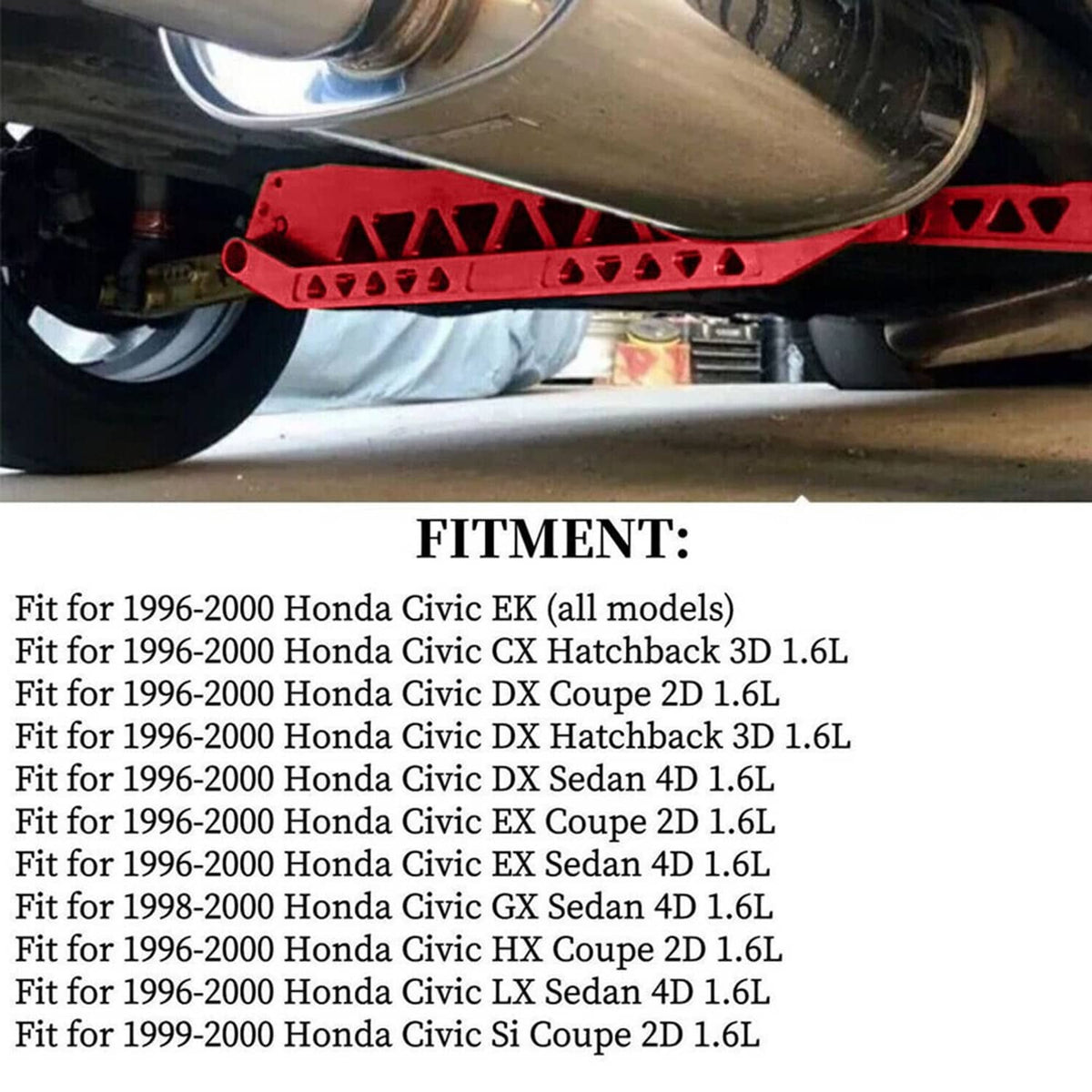 Bethesda Industrial Billet Subframe Control Arm Lca Tie Bar Brace Rear For 1996-2000 Honda Civic Ek