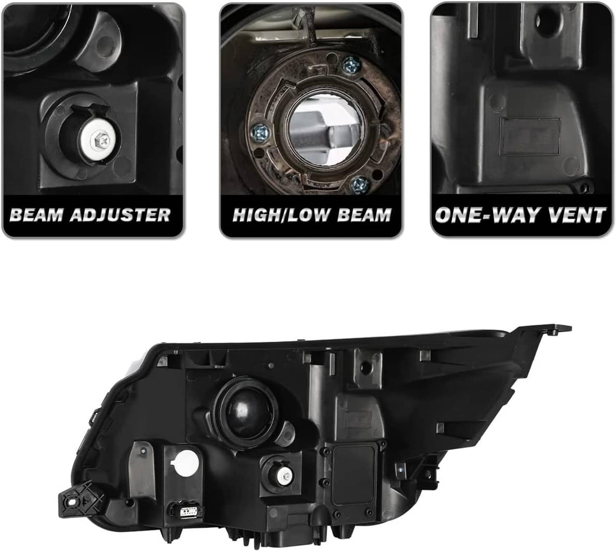 Bethesda Industrial New Right Side Headlights Assembly w/LED DRL For 2016-2019 Ford Explorer Chrome