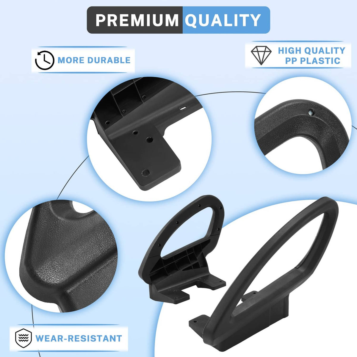 Bethesda Industrial Hip Restraint Kit #103833901 For Club Car Precedent 2012+ Driver Passenger Side