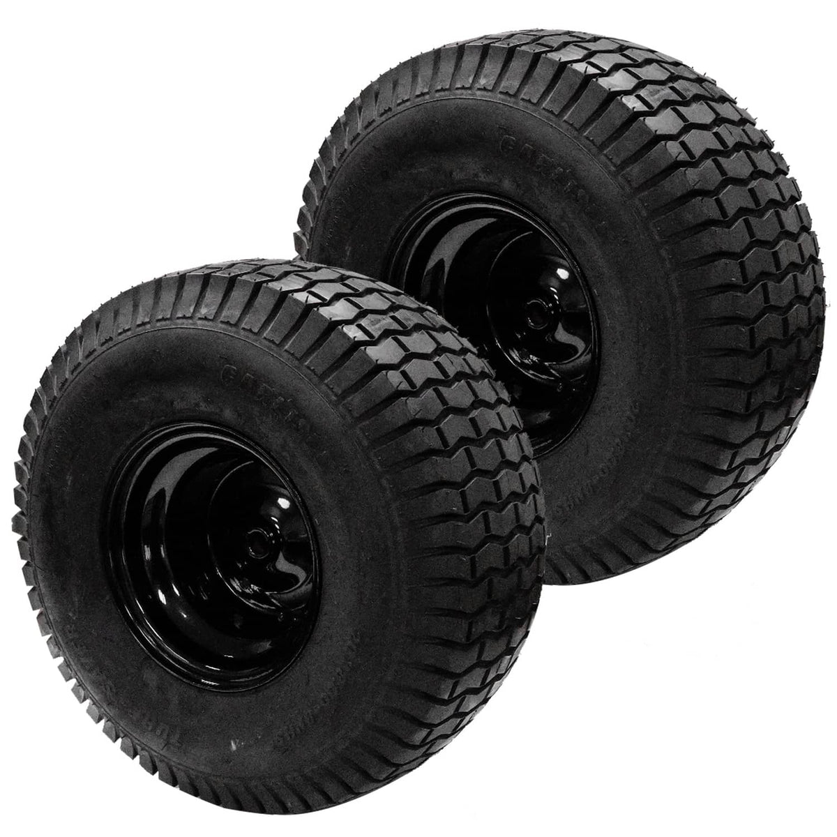 Bethesda Industrial (2) RUSSO 449261 Tire & Rim Assembly 20 X 8.00-8 Black Rim Turf Saver