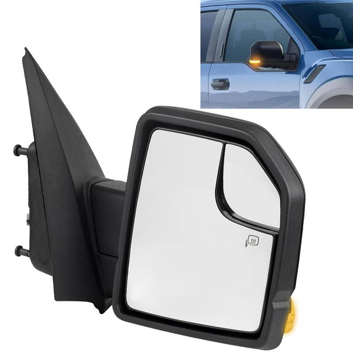 Bethesda Industrial Passenger Right Side Door Mirror Power + Lamp FL3Z17682CB For 2015-20 Ford F-150