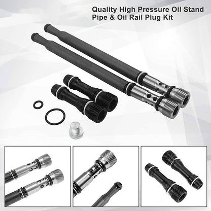 Bethesda Industrial 6E7Z9A332A For Ford F250 6.0L Diesel Oil Fuel Updated Stand Pipe Dummy Plug Set