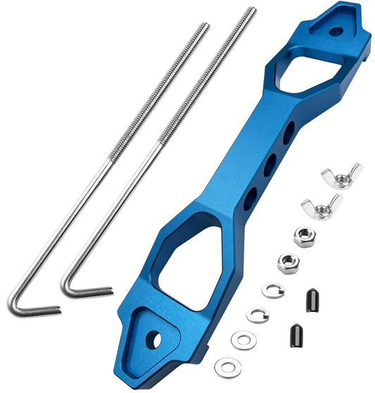 Bethesda Industrial BLUE BILLET ALUMINUM CAR BATTERY TIE DOWN MOUNT BRACKET BRACE BAR 220-190MM