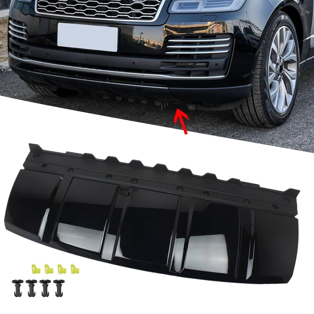 Bethesda Industrial New For 2018-2020 Land Rover Range Rover Front Bumper Skid Plate Trim LR117512