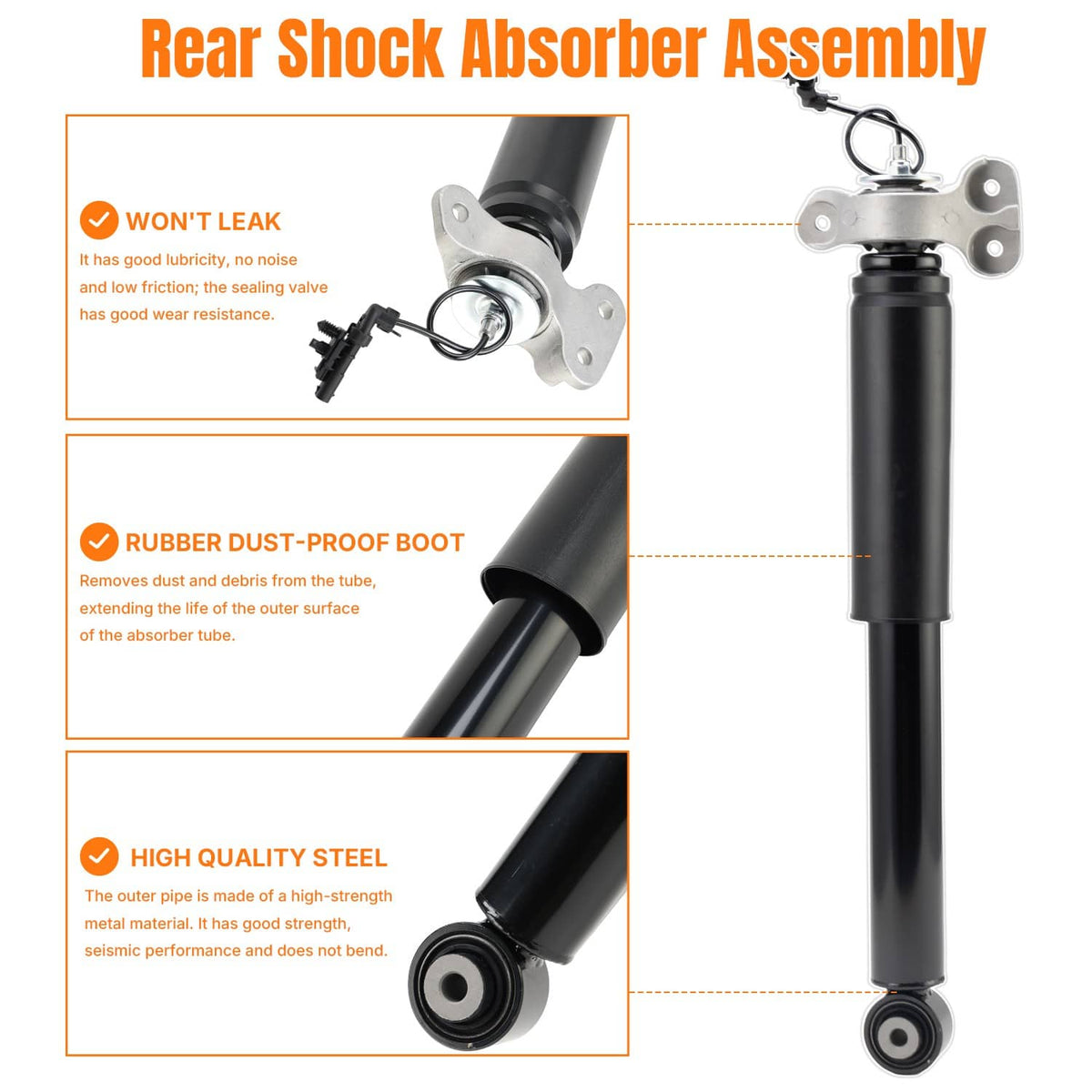Bethesda Industrial For Chevrolet Camaro SS 2016-2024 Rear Left & Right Shock Absorber Set 23281657