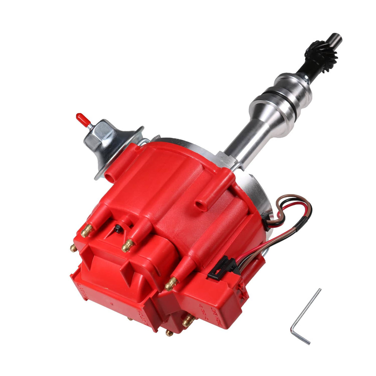 Bethesda Industrial Red HEI Distributor For Ford 351W Windsor w/ 65K Hi-output Coil & Pigtails NEW