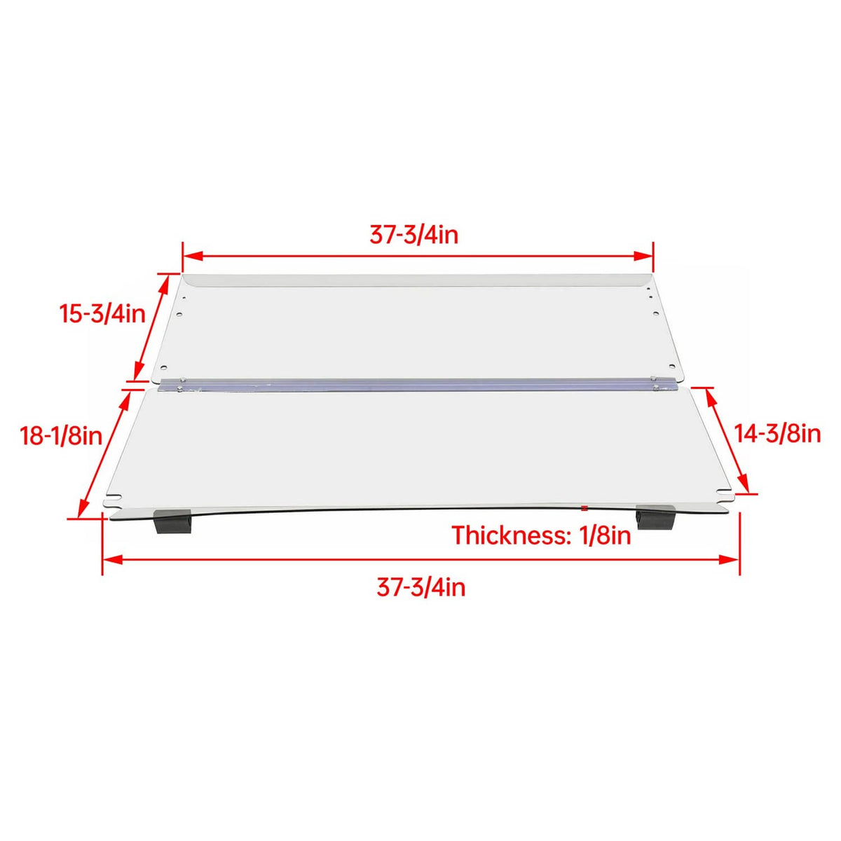 Bethesda Industrial Windshield For Club Car Precedent 2004 - Up Folding Clear Golf Cart Windscreen