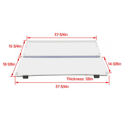 Bethesda Industrial Windshield For Club Car Precedent 2004 - Up Folding Clear Golf Cart Windscreen