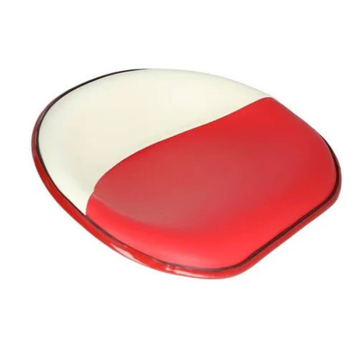 Bethesda Industrial Pan Seat 4 Bolt Mount Vinyl Red and White fits International M 460 504 351925R93