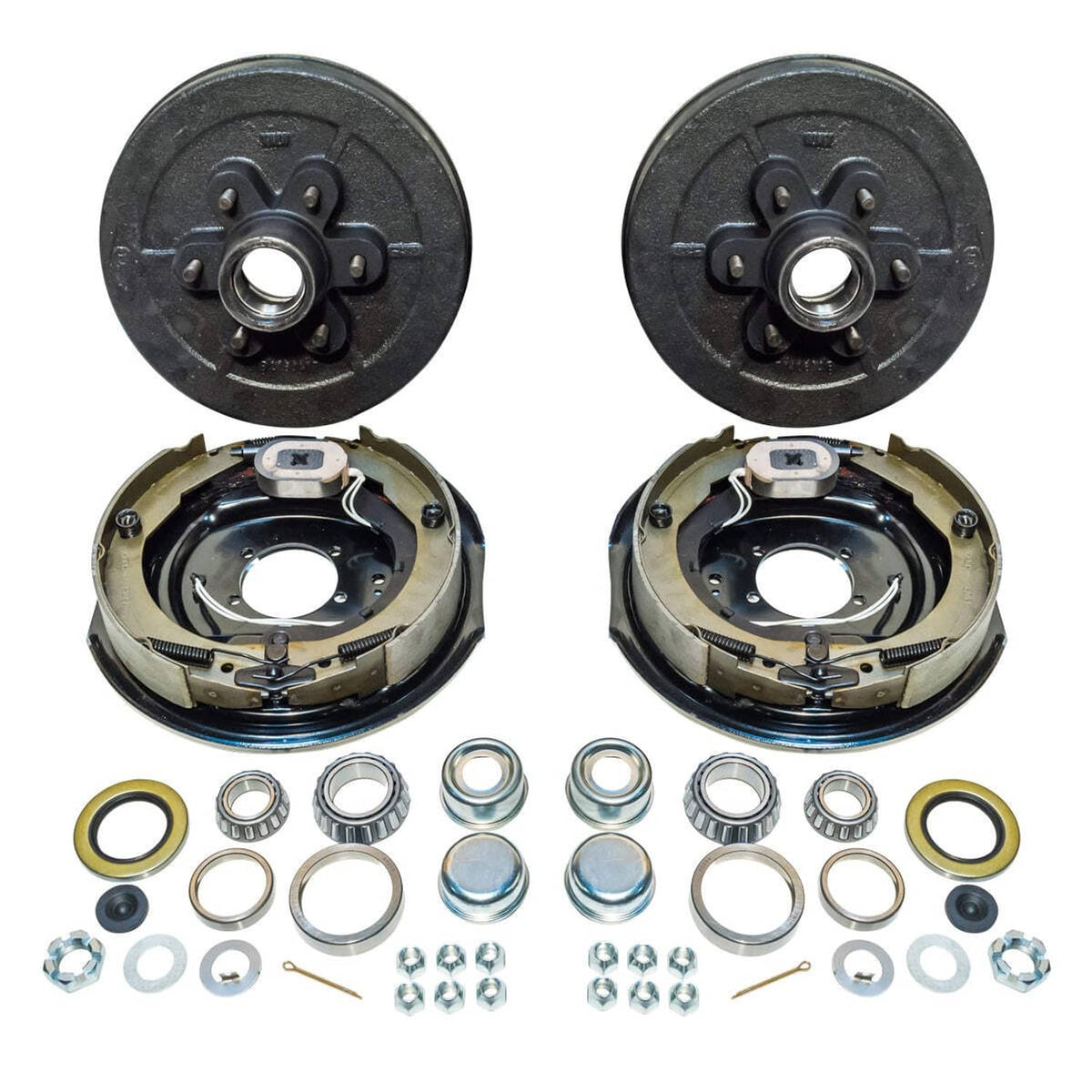 Bethesda Industrial (2) Trailer 6 on 5.5" Hub Drum Kits W/ 12"x2" Electric Brakes 5200-6000 lbs Axle