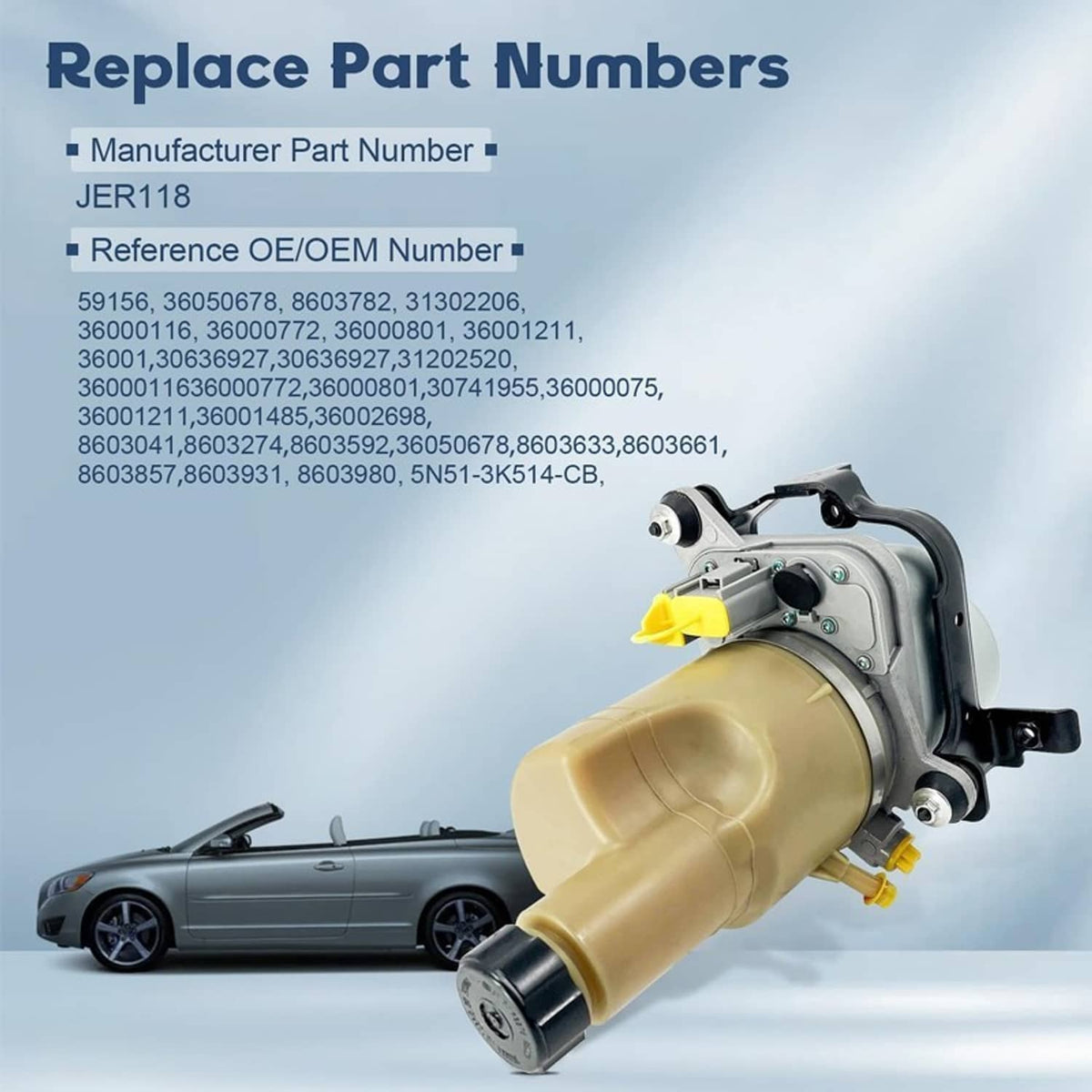 Bethesda Industrial New Power Steering Pump for Volvo 2005-2013 C30 S40 V50 C70 36050678 36001485