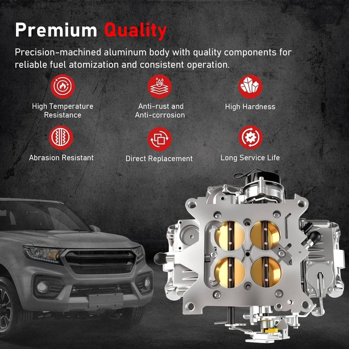 Bethesda Industrial For Holley Carburetor 4-Barrel Square Bore 600 CFM Electric Choke 0-80458SA 4160