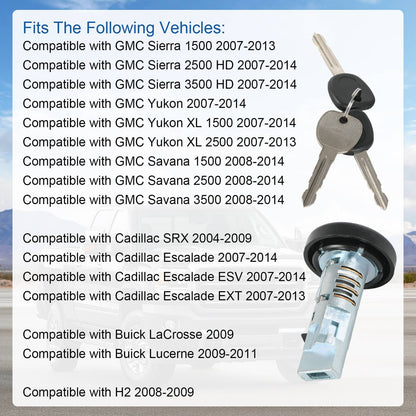 Bethesda Industrial IGNITION LOCK CYLINDER For 2007-2013 SILVERADO TAHOE YUKON GMC SIERRA & MORE