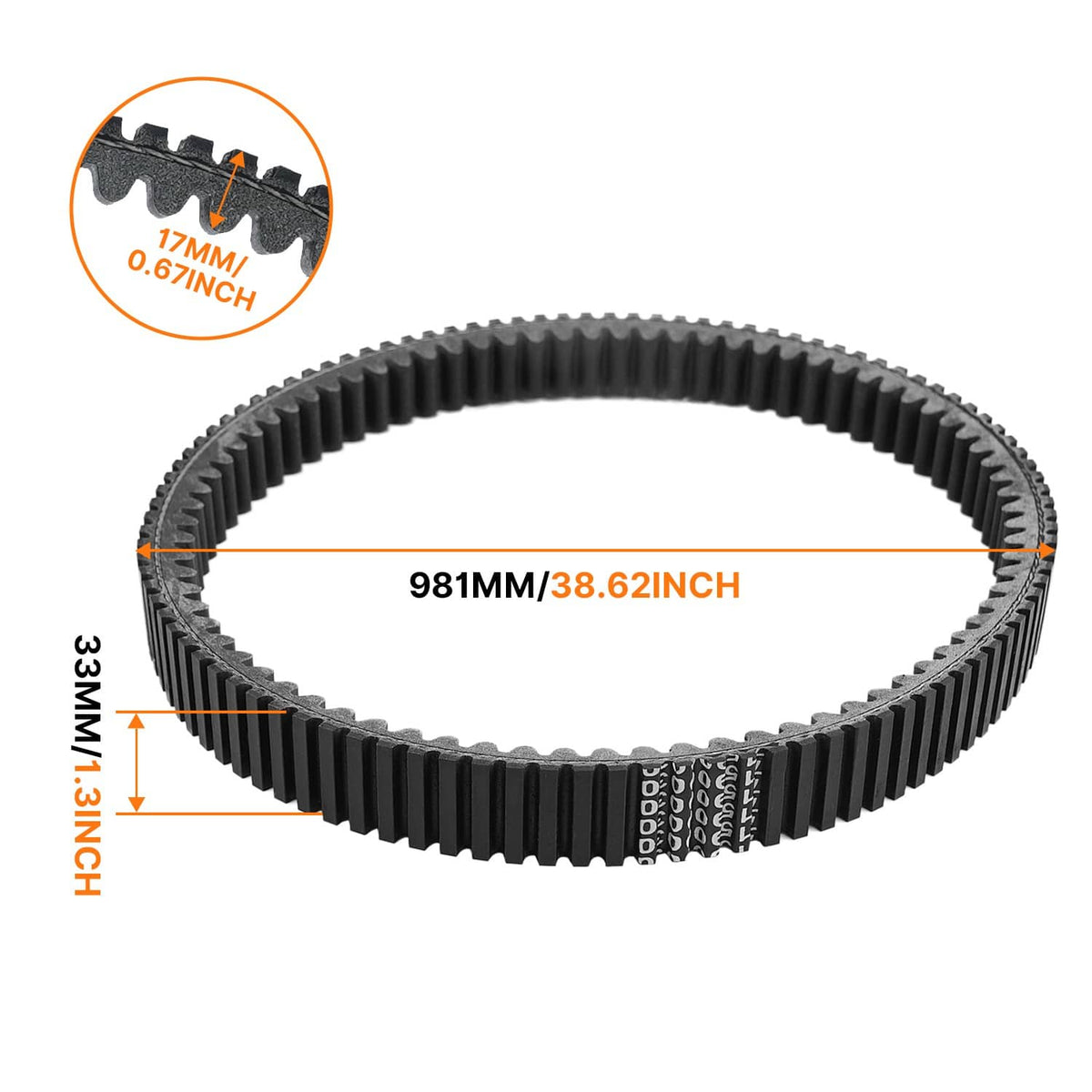 Bethesda Industrial Heavy Duty Drive Belt for Can-Am Outlander 1000R EFI & 1000R XMR 2016-2023 New