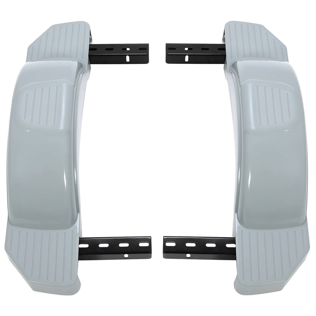 Bethesda Industrial 2 pcs Single Axle Trailer Fenders For 13" Wheels Tire Skirt Boat Gray