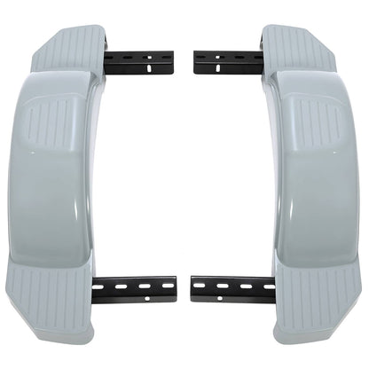 Bethesda Industrial 2 pcs Single Axle Trailer Fenders For 13" Wheels Tire Skirt Boat Gray