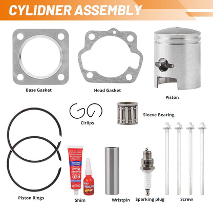 Bethesda Industrial For Suzuki LTA50 QuadRunner 2002-2005 Cylinder Head Piston Top End Rebuild Kit