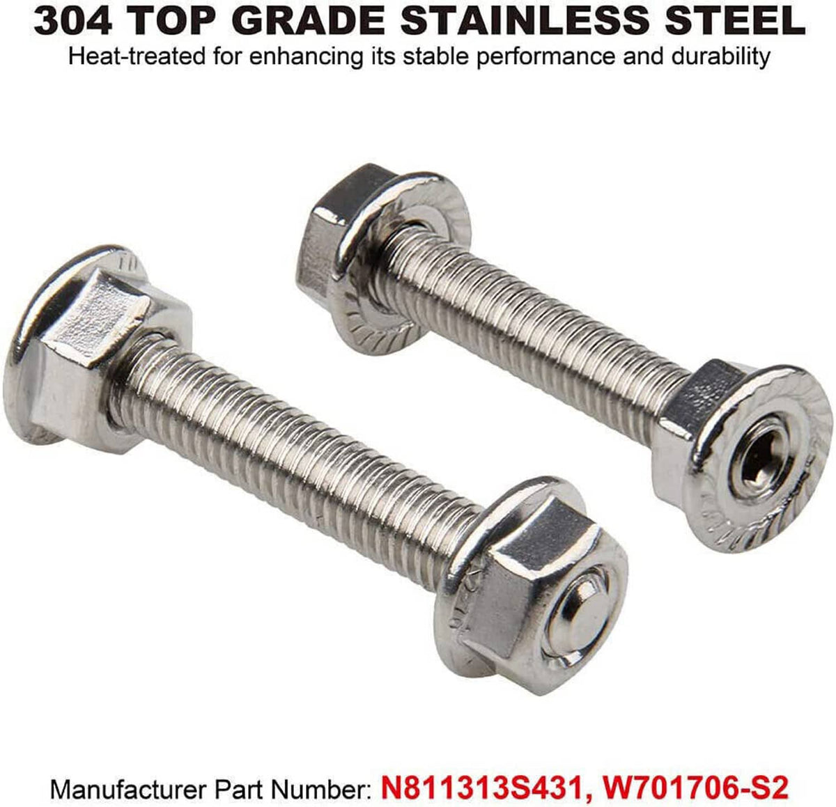 Bethesda Industrial 16pcs Stainless Steel Exhaust Manifold Stud Nuts Set for Ford 4.6L 5.4L Liter V8