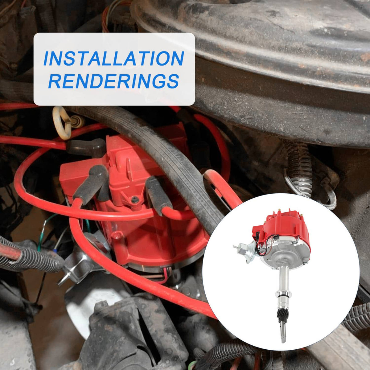 Bethesda Industrial 6522R Premium Distributor HEI For Chevy Inline 6-Cyl 230 250 292 w/65K Volt Coil