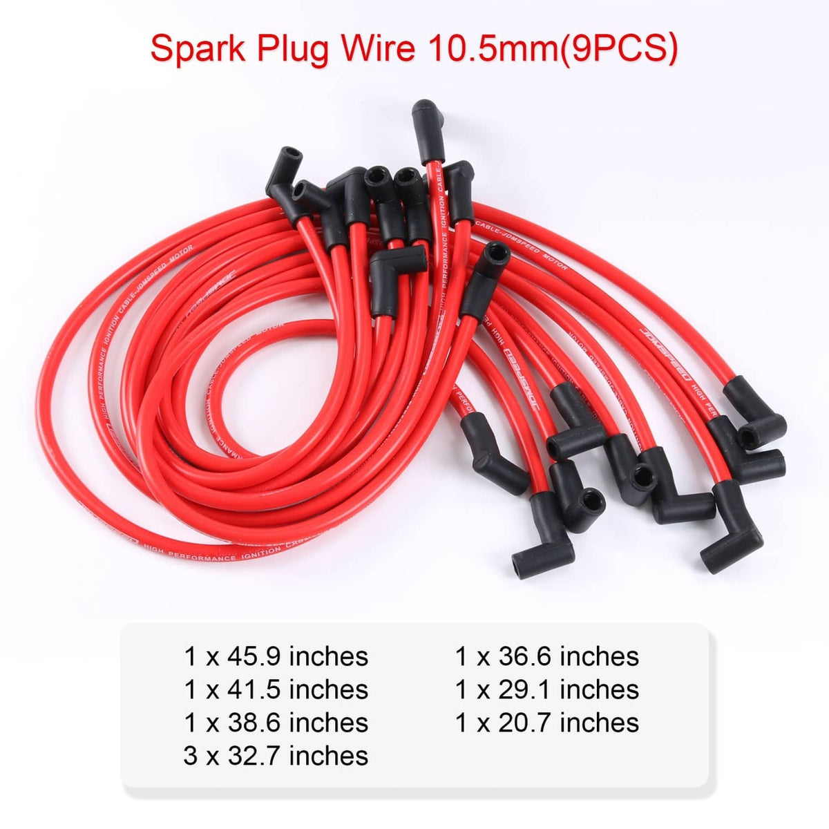 Bethesda Industrial With BOOTS HEAT SHIELD PROTECTOR Plug Wires Set JDMSPEED SBC BBC HEI 350 383 454