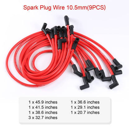 Bethesda Industrial With BOOTS HEAT SHIELD PROTECTOR Plug Wires Set JDMSPEED SBC BBC HEI 350 383 454
