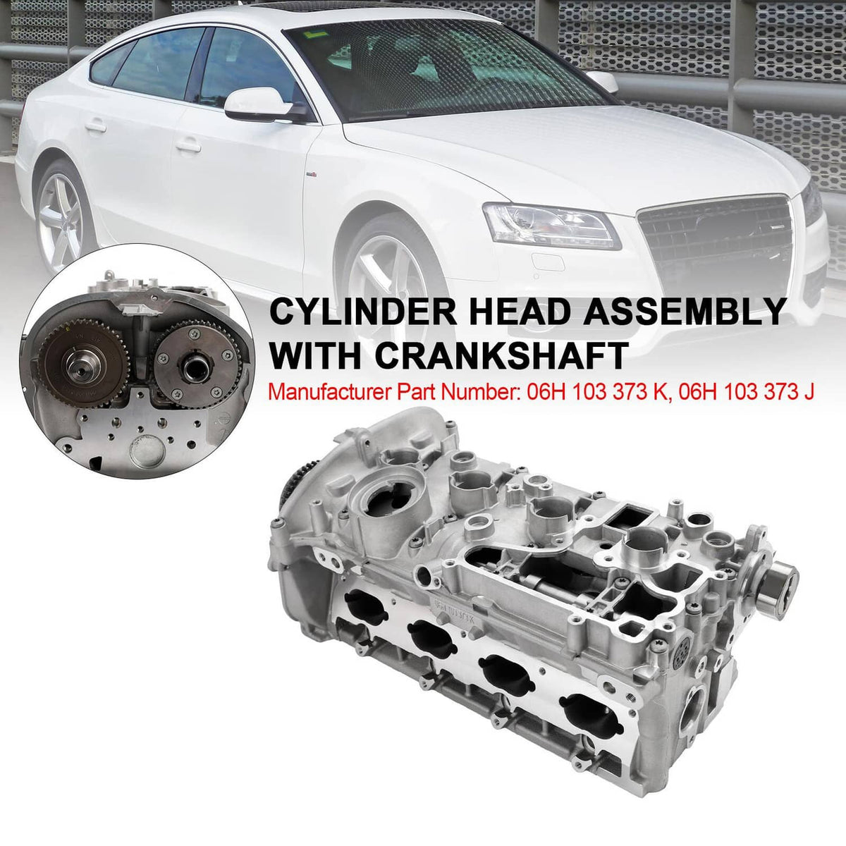 Bethesda Industrial EA888 Cylinder Head Assembly For Audi A4 A5 A6 CAEA CAEB CPMB CAED 06H103373J