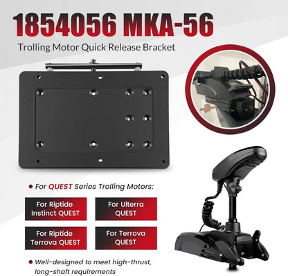 Bethesda Industrial 1854056 MKA-56 Quick Release Bracket for Minn Kota QUEST Trolling Motor, Black