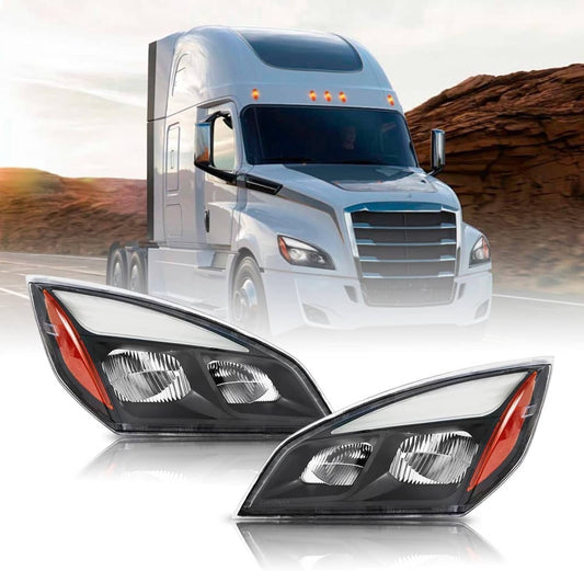 Bethesda Industrial Left & Right Full LED Headlights Headlamps For 2018-2022 Freightliner Cascadia