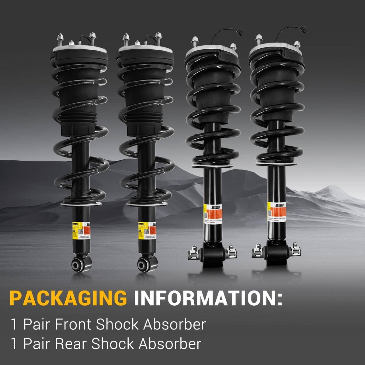 Bethesda Industrial 4x Front Rear Shock Struts Magnetic Fit 2021-2024 Escalade Chevy Tahoe GMC Yukon
