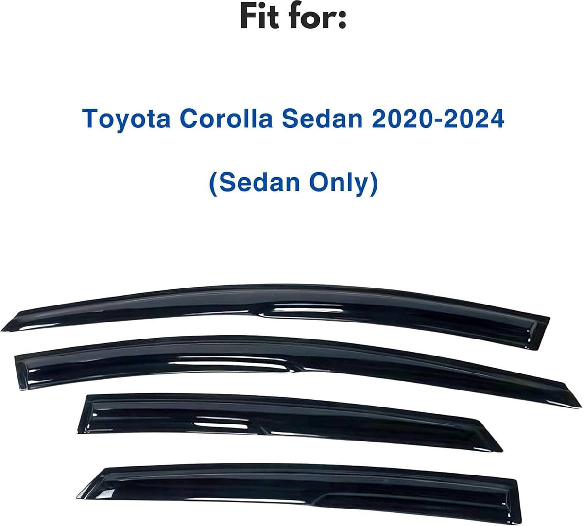 Bethesda Industrial New For 2020-2025 Toyota Corolla Sedan JDM Mugen Style Window Visors Rain Guards