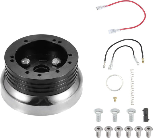 Bethesda Industrial 5 & 6 Hole Steering Wheel Polished Hub Adapter For Chevy Flaming River Ididit GM