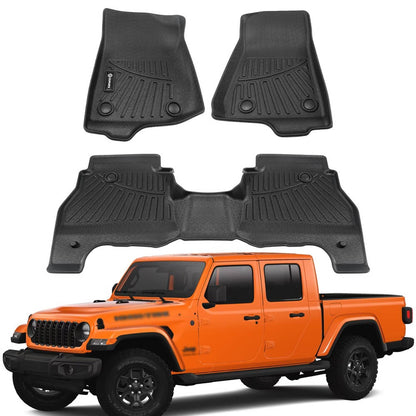 Bethesda Industrial 3Pcs Floor Mats For 2020-2025 Jeep Gladiator Floor Liner 3D Model Front & Rear