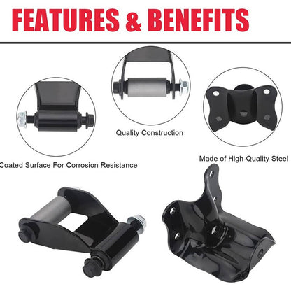 Bethesda Industrial 2x Rear Leaf Spring Rear Hanger Bracket and Shackle Kit for Ford Ranger Mazda