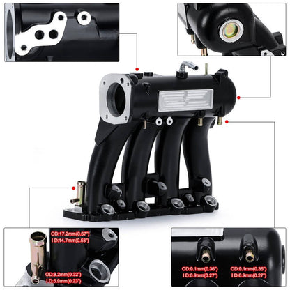 Bethesda Industrial D-Series Intake Manifold +70mm Throttle Body For Honda Civic CRX DEL SOL D15 D16