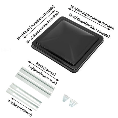Bethesda Industrial (2) pcs 14"X14" RV Roof Black Vent Cover For Camper Trailer roof Vent Cover