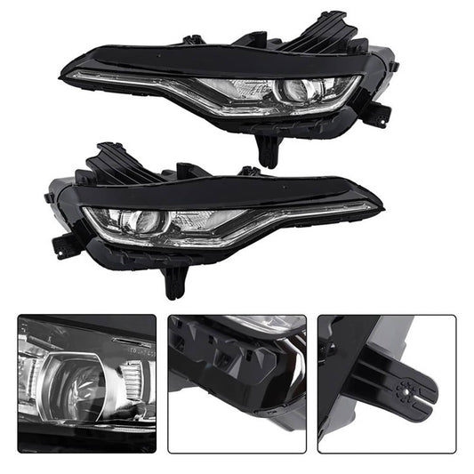 Bethesda Industrial Pair DRL Headlight w/LED Left+Right For 2019-2024 Chevy Camaro LS/RS/SS 84756147