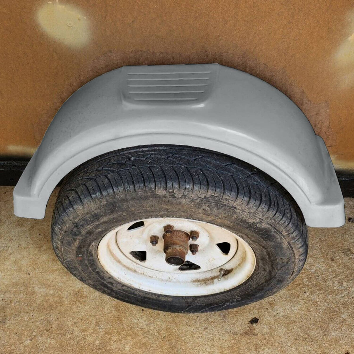 Bethesda Industrial For 13" Wheels Tires Skirt Boat Gray Plastic Pair 2 Single Axle Trailer Fenders