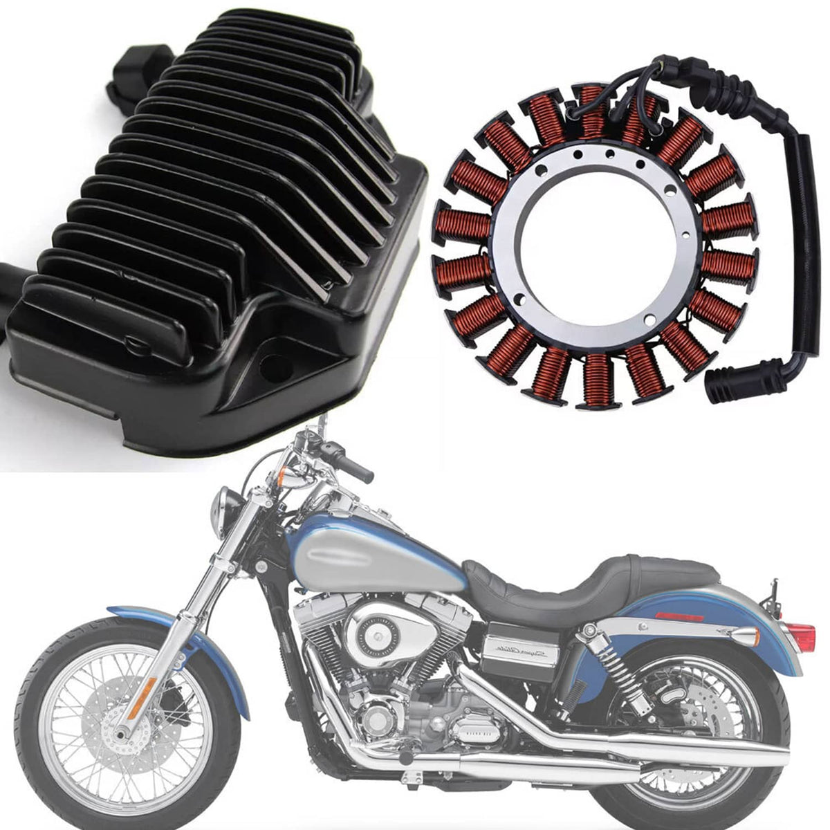 Bethesda Industrial 40amp Stator & Regulator Rectifier for Harley Dyna 2008-2016 30017-08 74631-08
