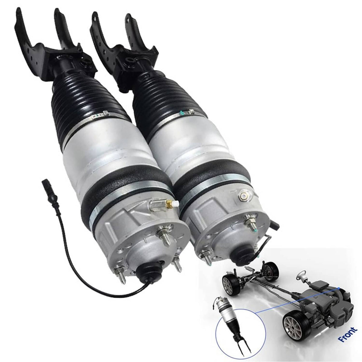 Bethesda Industrial 2xFront Left Right Air Suspension Shock Struts For 2011-2018 Porsche Cayenne 92A