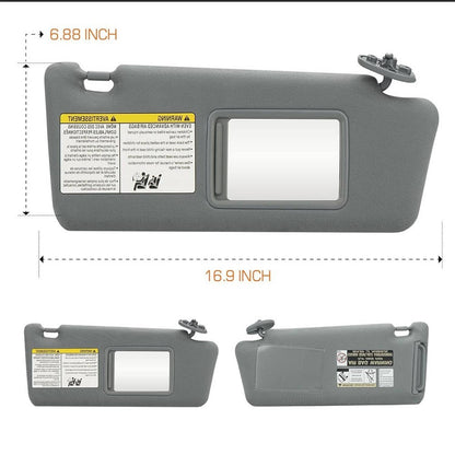 Bethesda Industrial 2Pcs Sun Visor LH Driver & RH Passenger Side For 2005-2015 Toyota Tacoma Gray