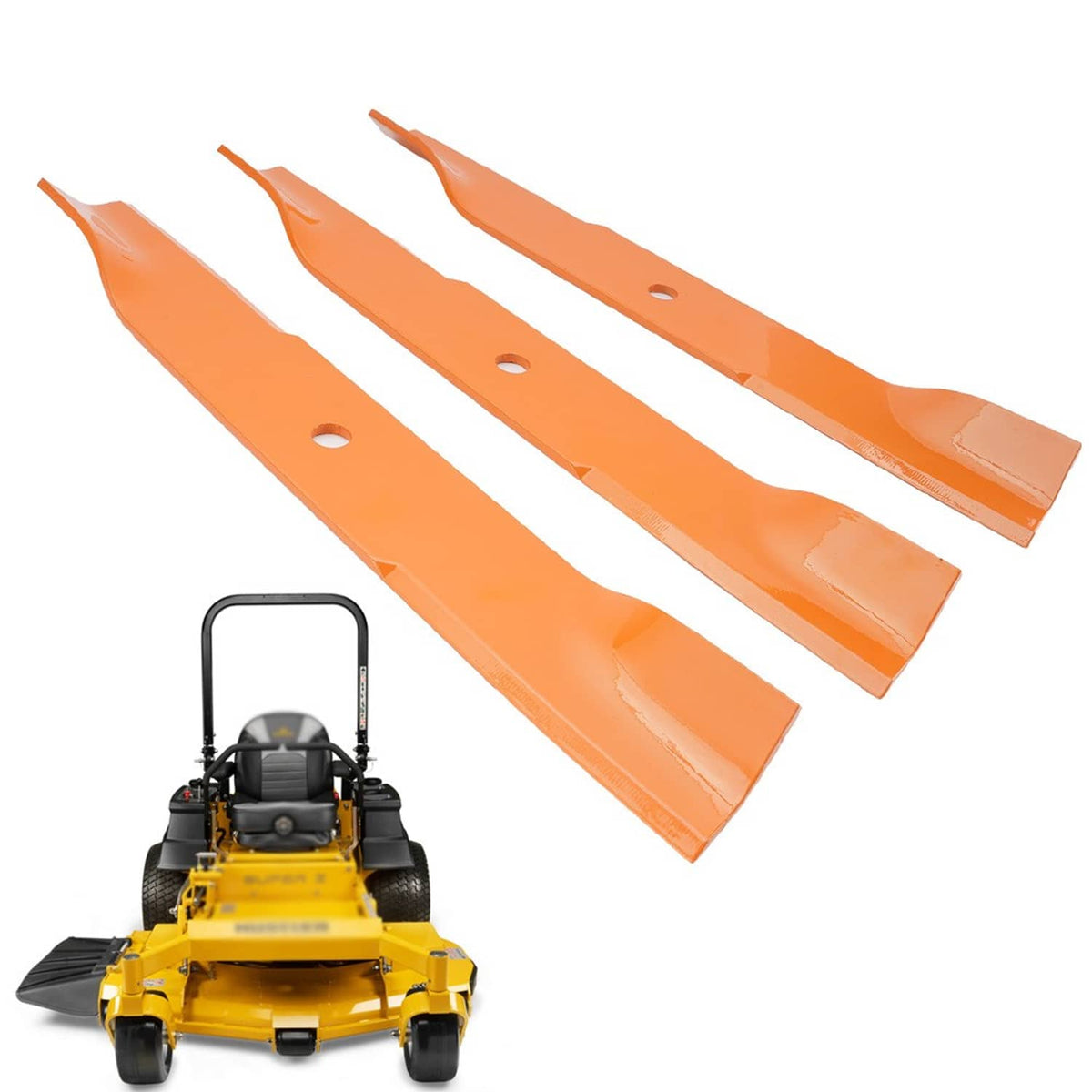 Bethesda Industrial 52" Lawn Mower Blades For Hustler Raptor, Raptor SD, Raptor SDX, and Fastrak