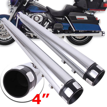 Bethesda Industrial Left Right Megaphone Exhaust Pipes for Harley Touring 1995-2016 Road King Glide