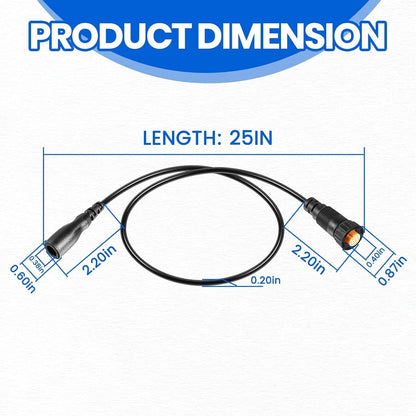 Bethesda Industrial for Garmin 010-12718-00 Sounder Adapter Cable, 4- to 12-Pin, for Garmin echoMAP