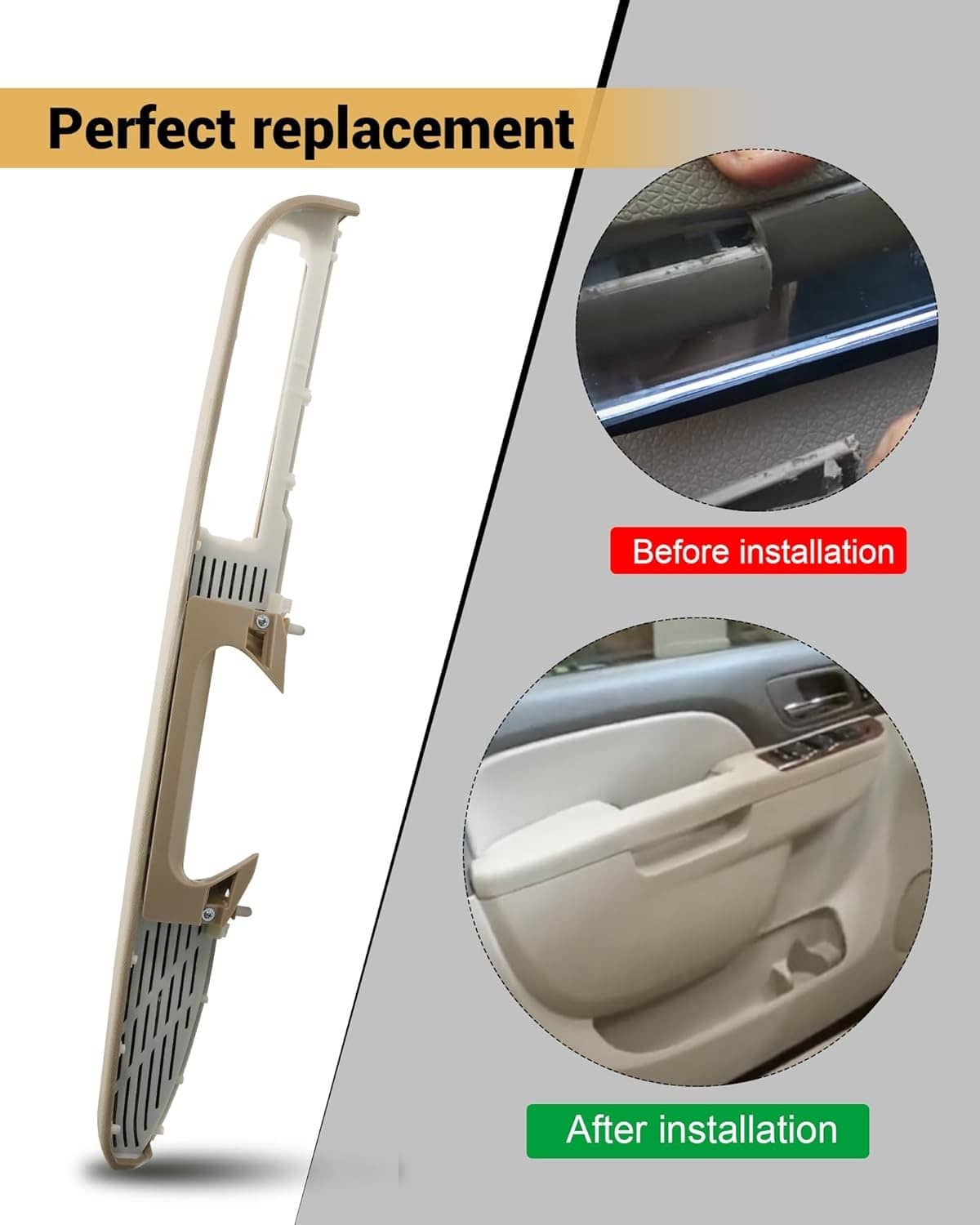 Bethesda Industrial Front Driver Side Door Armrest Repair Beige 80995 For 2010-2014 Tahoe Silverado