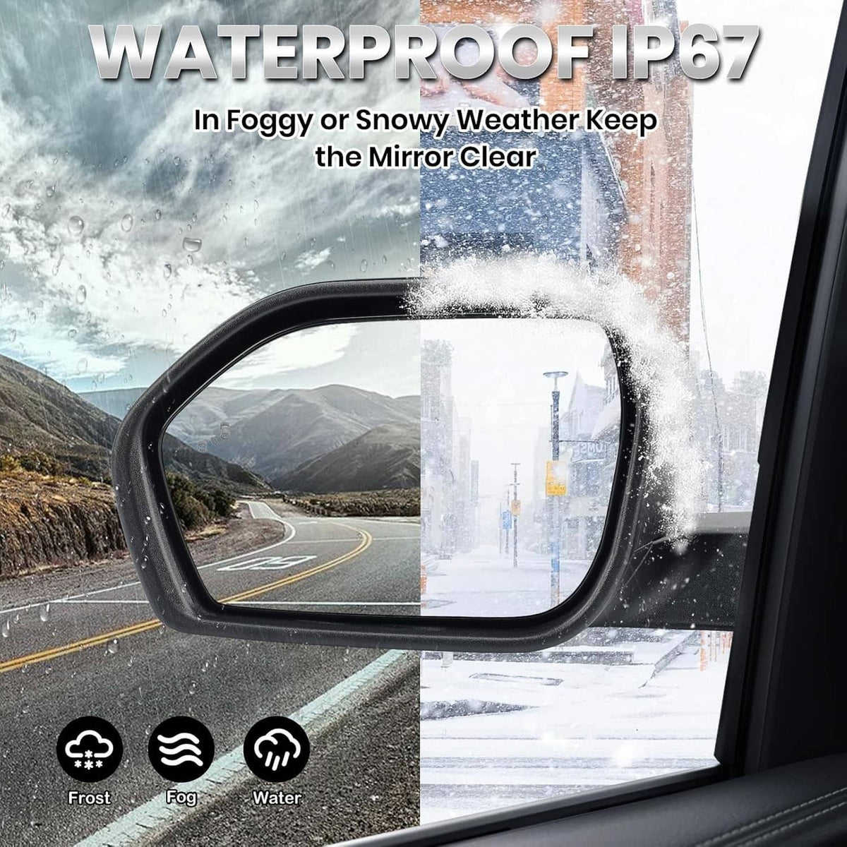Bethesda Industrial New Left Power Mirror For 2020-2024 Ford Explorer w/ Power Heated Manual Folding