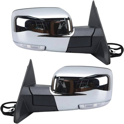 Bethesda Industrial Pair For 2013-2019 Ram 1500 Side Mirror Chrome Power Fold Heated Temper Sensor