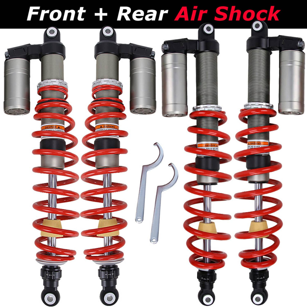 Bethesda Industrial STAGE 5 FRONT & REAR SHOCK ABSORBERS FOR 2009-14 POLARIS RZR 800 S ADJUSTABLE
