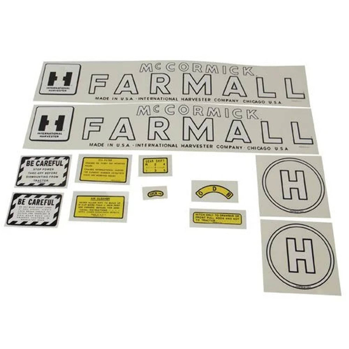 Bethesda Industrial H Decal Set Farmall McCormick Mylar fits International H 353125R97
