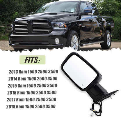 Bethesda Industrial Mirrors LH+RH For 2013-2019 Ram 1500 Power Fold Power Adjust Heated Puddle Light