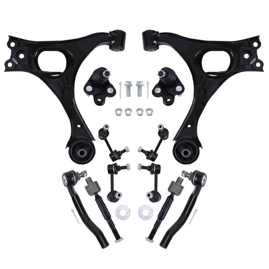 Bethesda Industrial 12Pcs Front Lower Control Arms Ball Joints Tie Rods For 2006-2011 Honda Civic